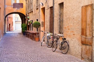 Bikes in Ferrara, Emilia Romagna, Italy