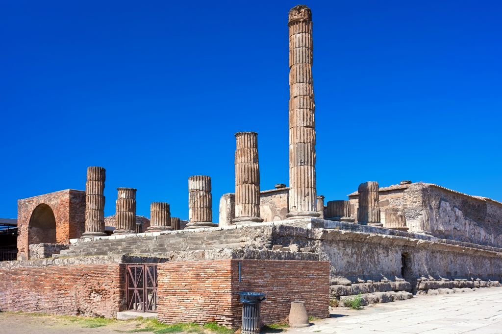 Famous ruins of ancient town of Pompeii in Italy