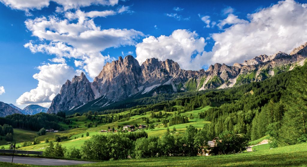 Italy beauty, Dolomites, mountains above Cortina D Ampezzo
