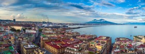 Panorama of the Gulf of Naples and Mount Vesuvius, Italy