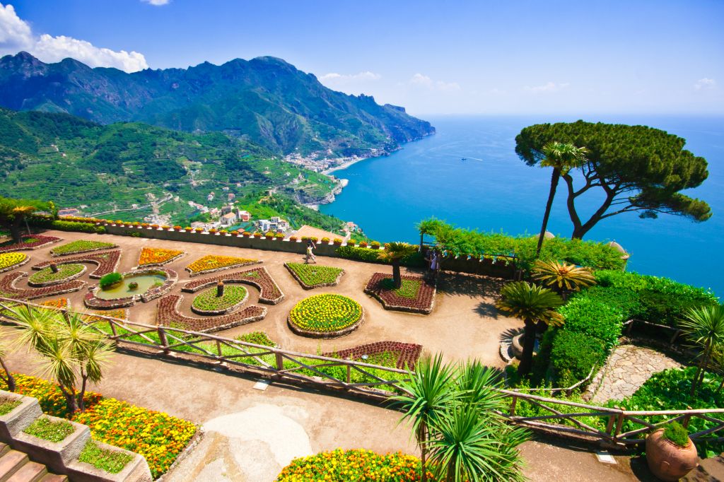 Ravello, panoramic view of the Amalfi Coast, Italy