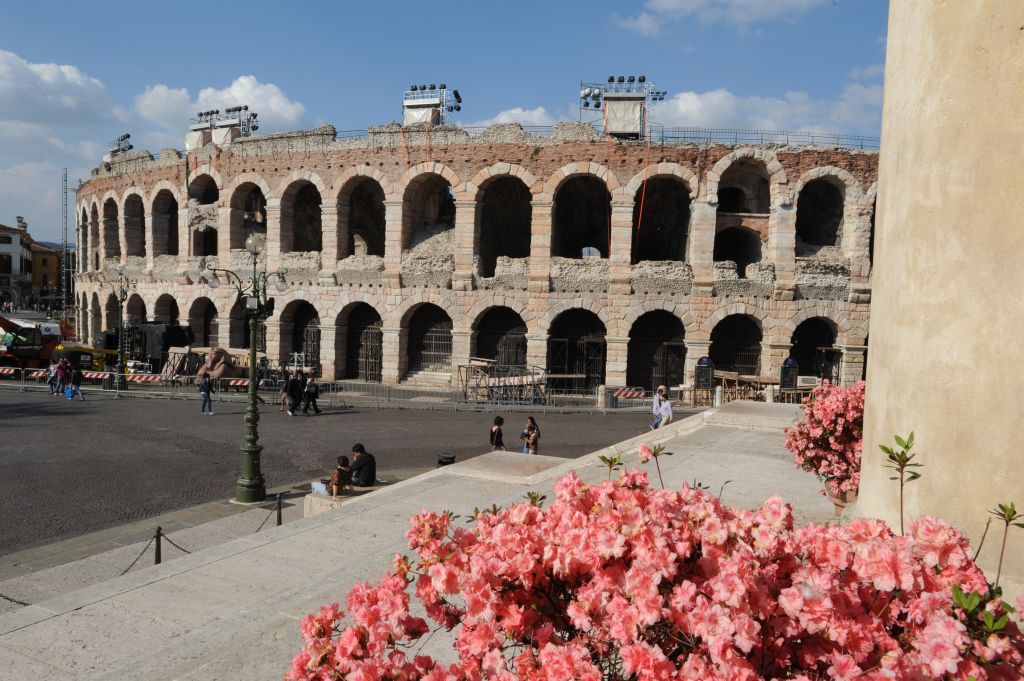 Roman Amphitheater of Verona on Italy, UNESCO World Heritage, Italy