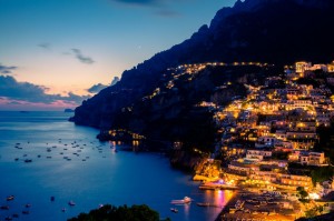 Sunset in Positano, Amalfi Coast, Italy