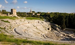 The ancient greek theatre of Syracuse in Sicily, Italy