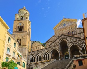 The cathedral of the village of Amalfi in the Amalfi Coast, Italy