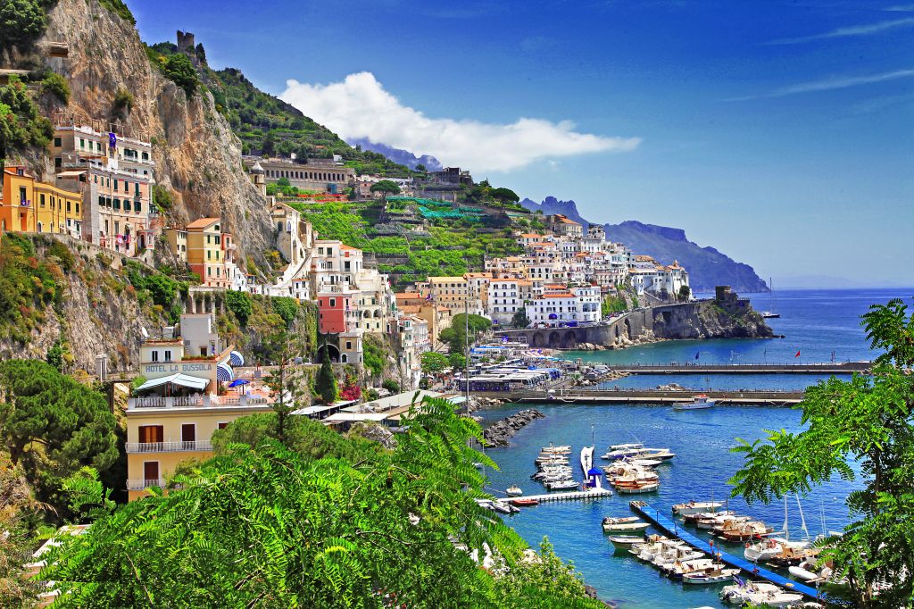 View of beautiful Amalfi, Amalfi Coast, Italy