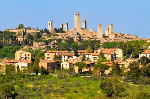 View on Tuscan City of San Gimignano, Tuscany, Italy