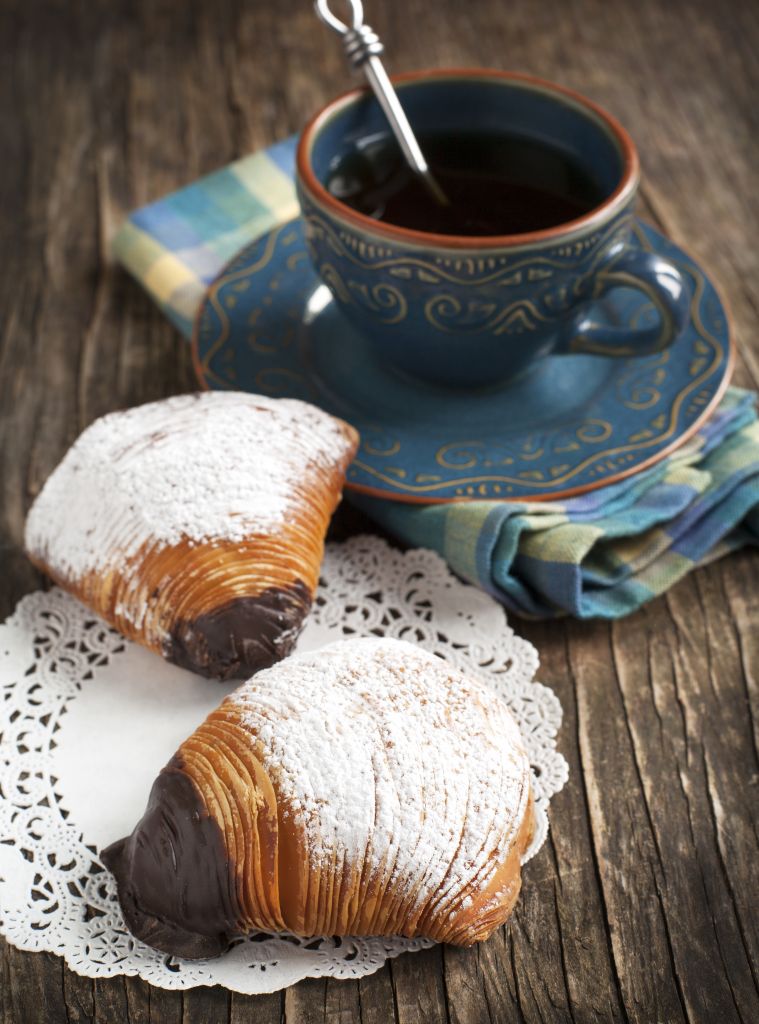 Sfogliatelle ricce , traditional pastry from Naples, Italy
